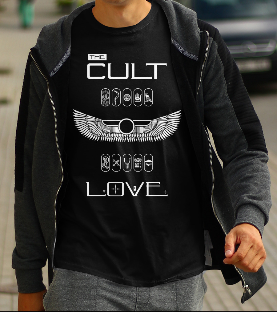 The Cult Love Egyptian Symbols Winged T-Shirt