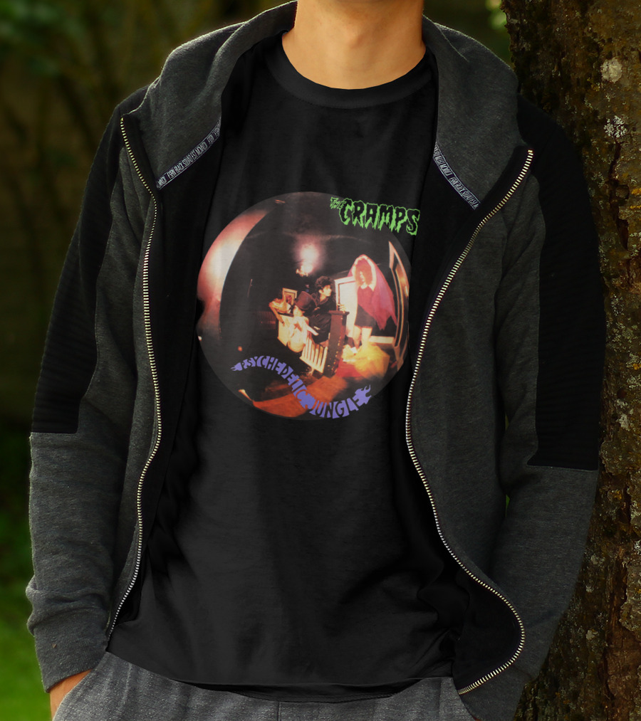 The Cramps Psychedelic Jungle Scene With Colorful Fisheye Lens Photography T-Shirt