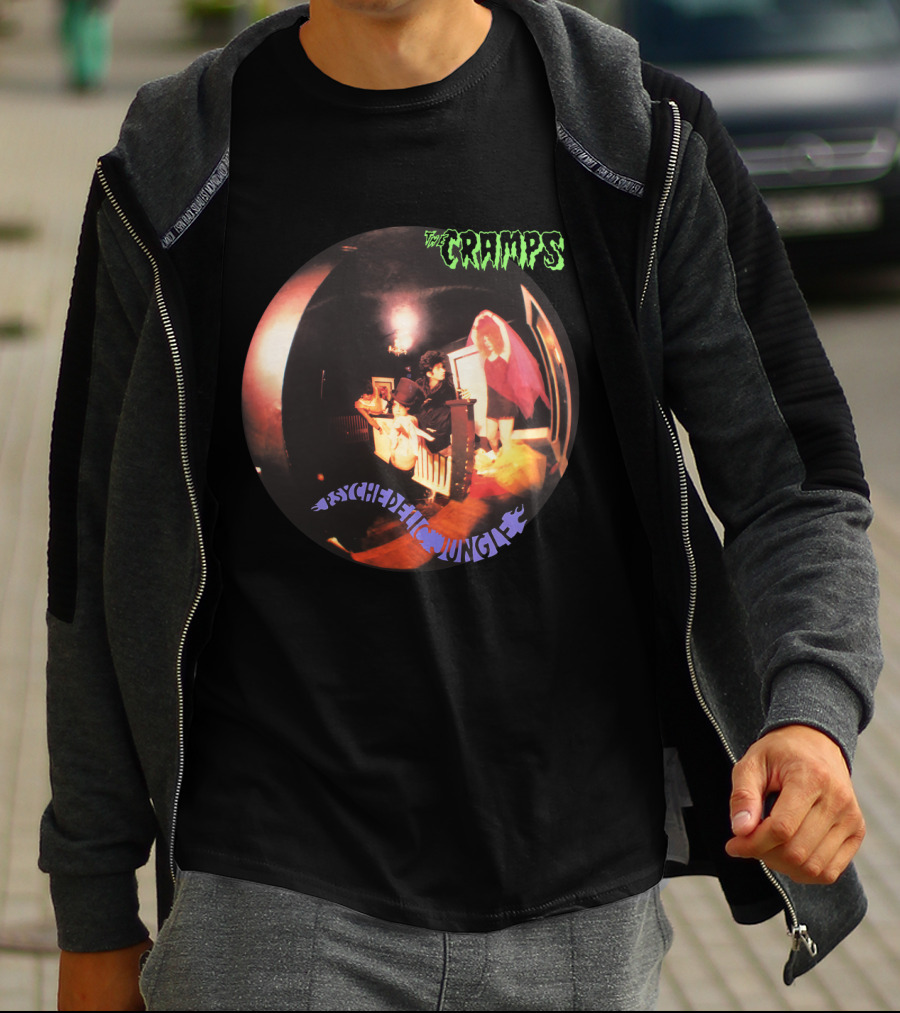 The Cramps Psychedelic Jungle Scene With Colorful Fisheye Lens Photography T-Shirt