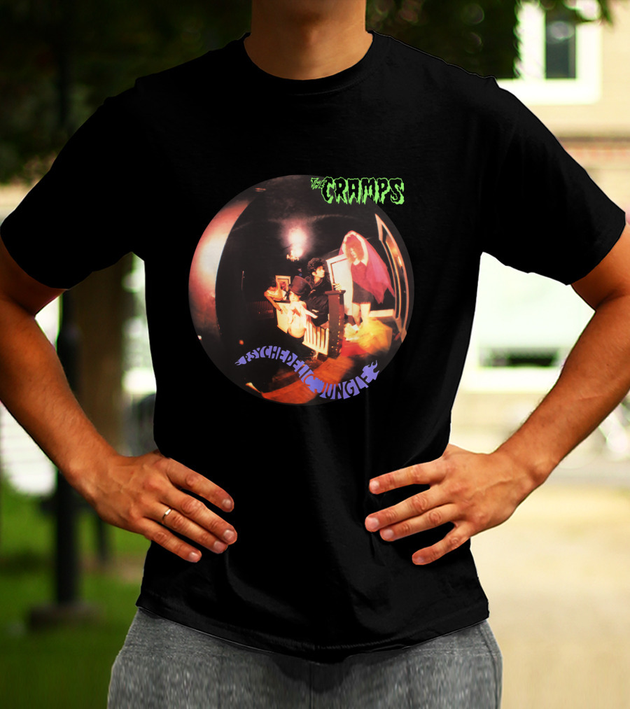 The Cramps Psychedelic Jungle Scene With Colorful Fisheye Lens Photography T-Shirt