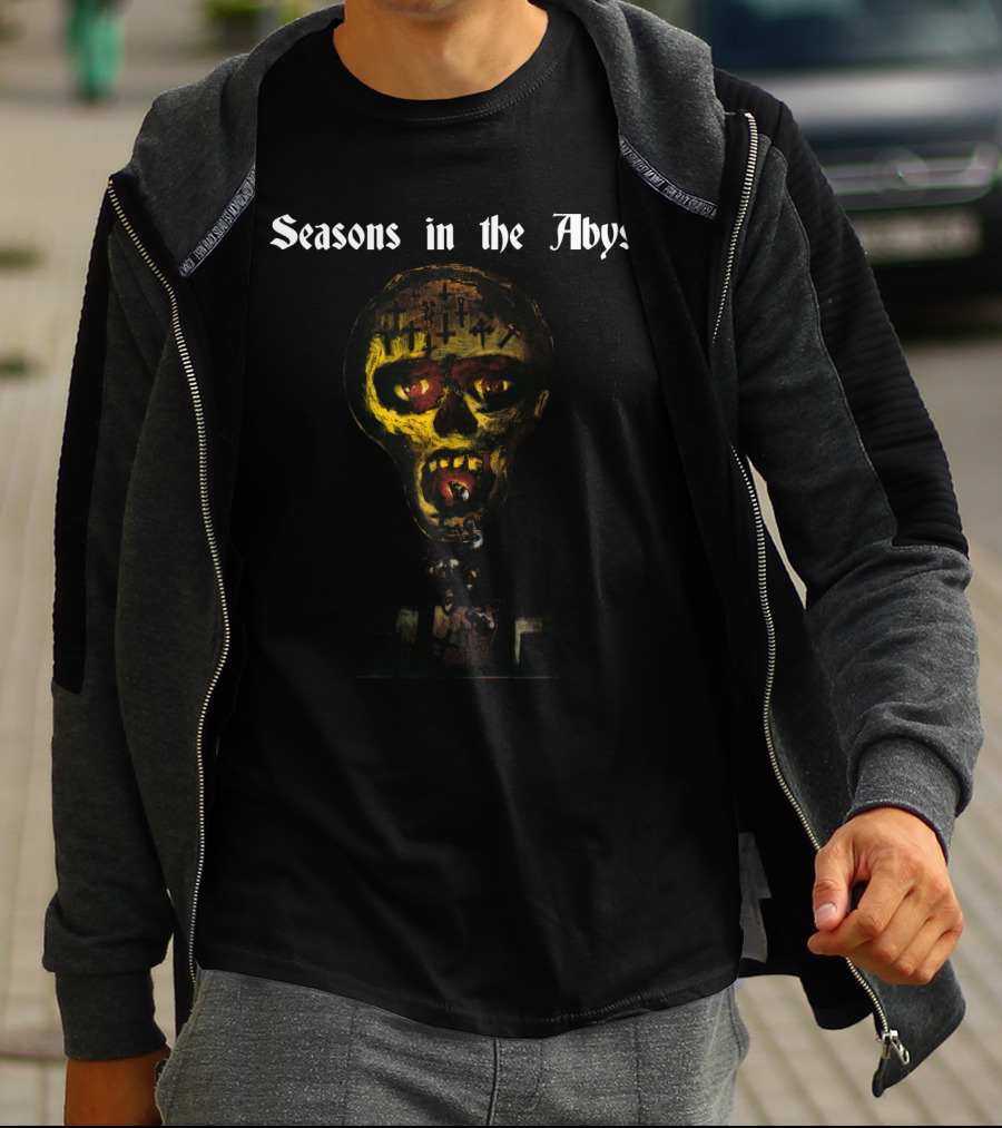 Seasons In The Abyss Skull With Crosses And Open Grave T-Shirt