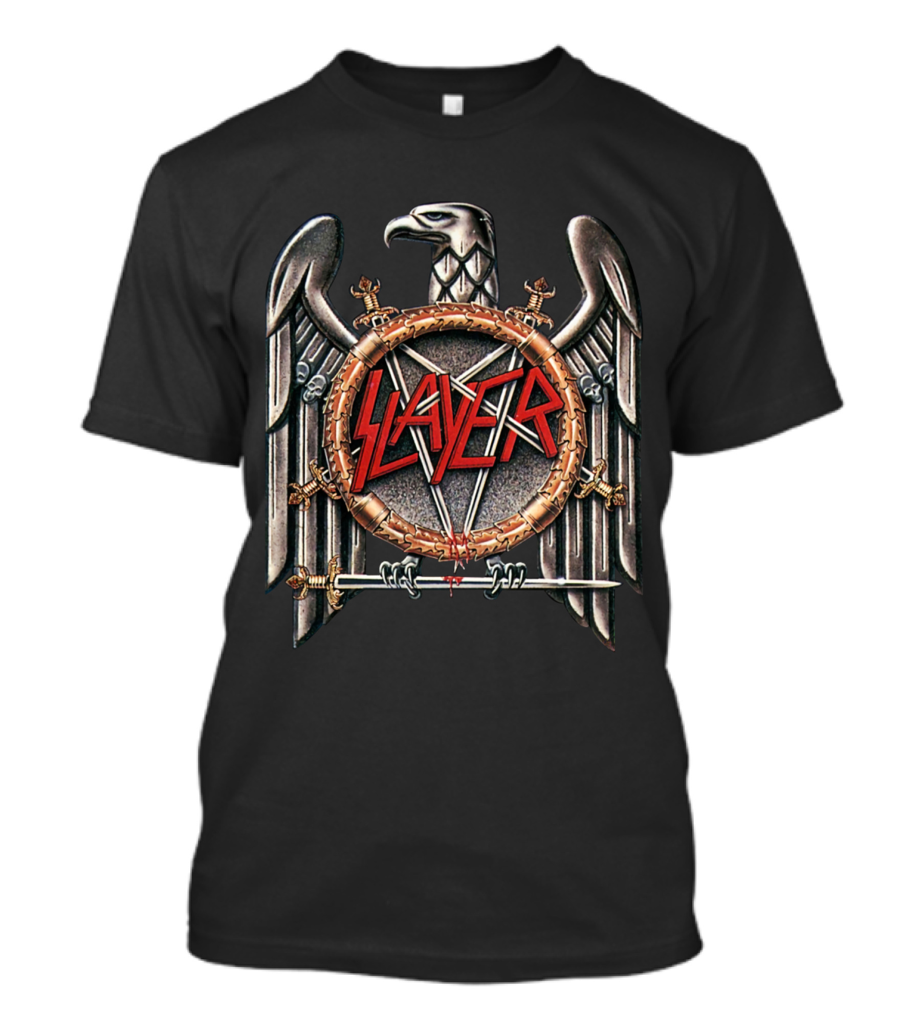 Slayer Eagle Crest With Swords And Pentagram T-Shirt