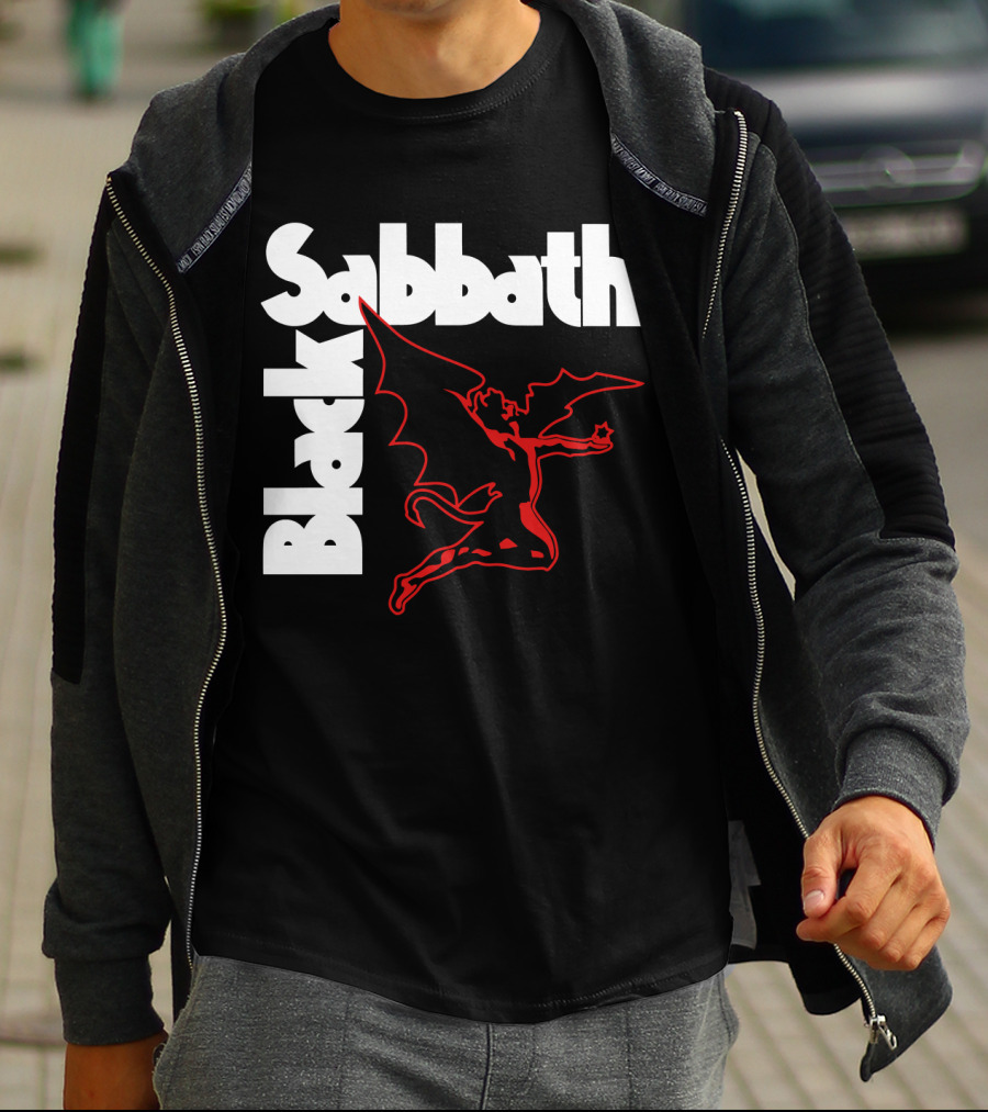 Black Sabbath Devil Logo Retro T-Shirt