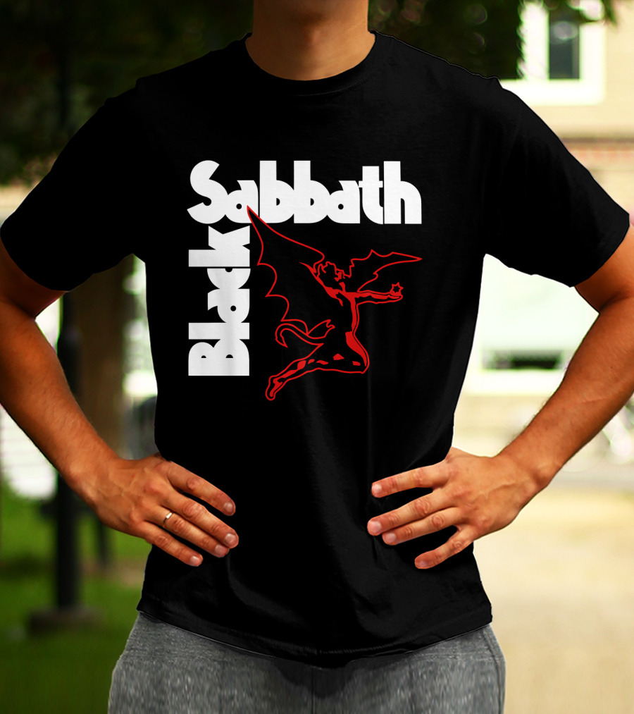 Black Sabbath Devil Logo Retro T-Shirt