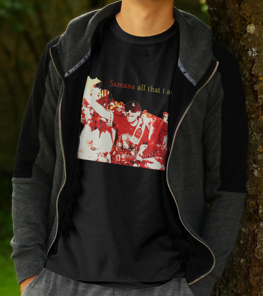 Santana All That I Am Red And White Guitarist T-Shirt
