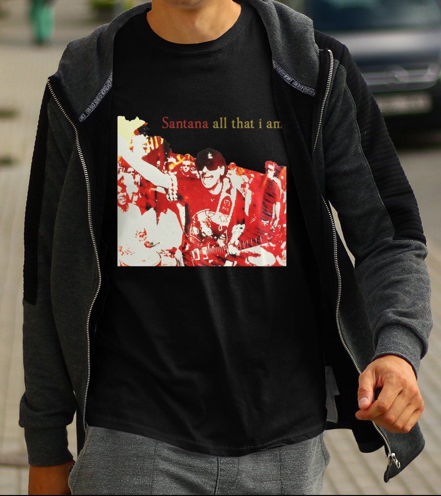 Santana All That I Am Red And White Guitarist T-Shirt