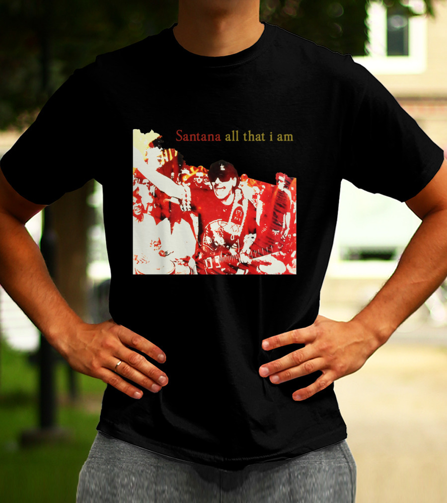 Santana All That I Am Red And White Guitarist T-Shirt
