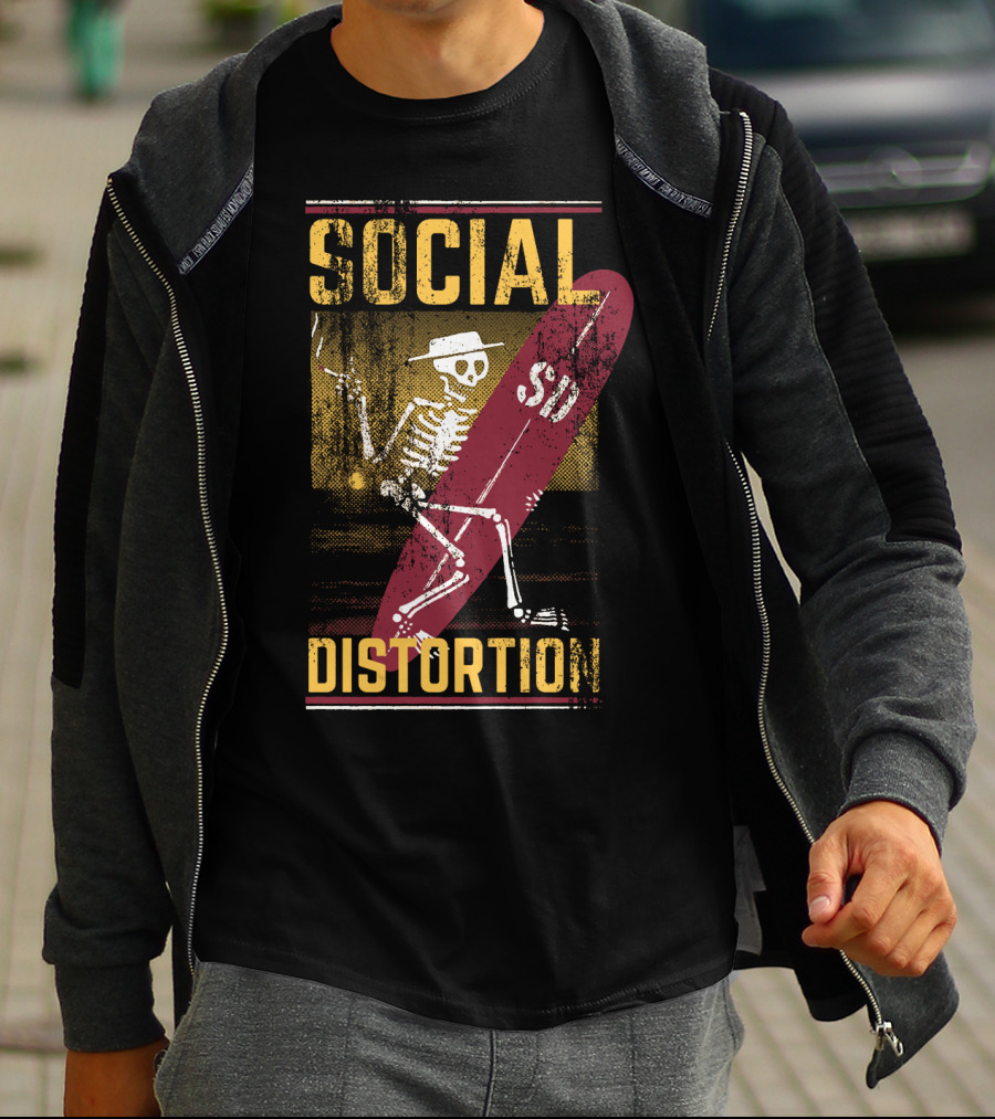 Social Distortion Sd Skeleton Surfer T-Shirt