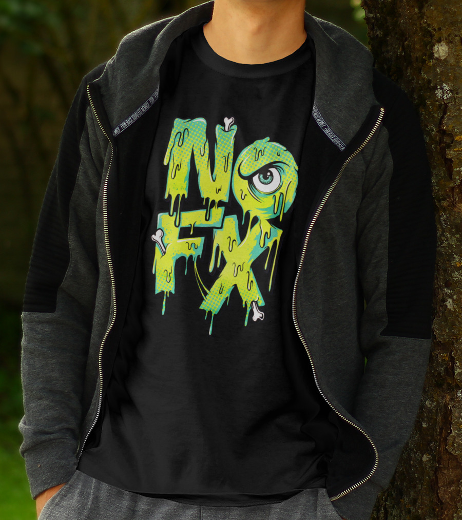 Nofx Melting Monster Eye Dripping Bones T-Shirt