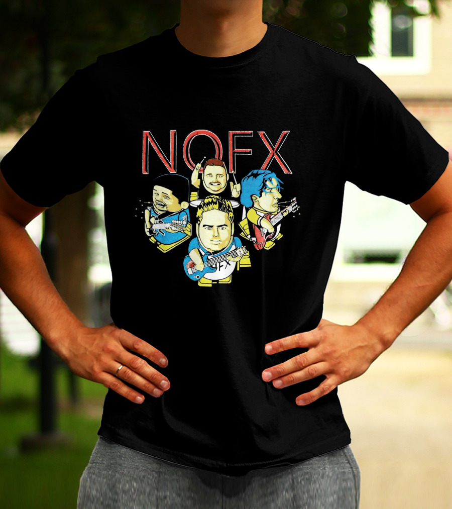 Nofx Cartoon Band Members T-Shirt