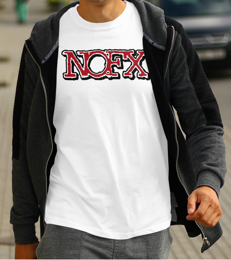 Nofx Band Logo Bold Red Outline T-Shirt