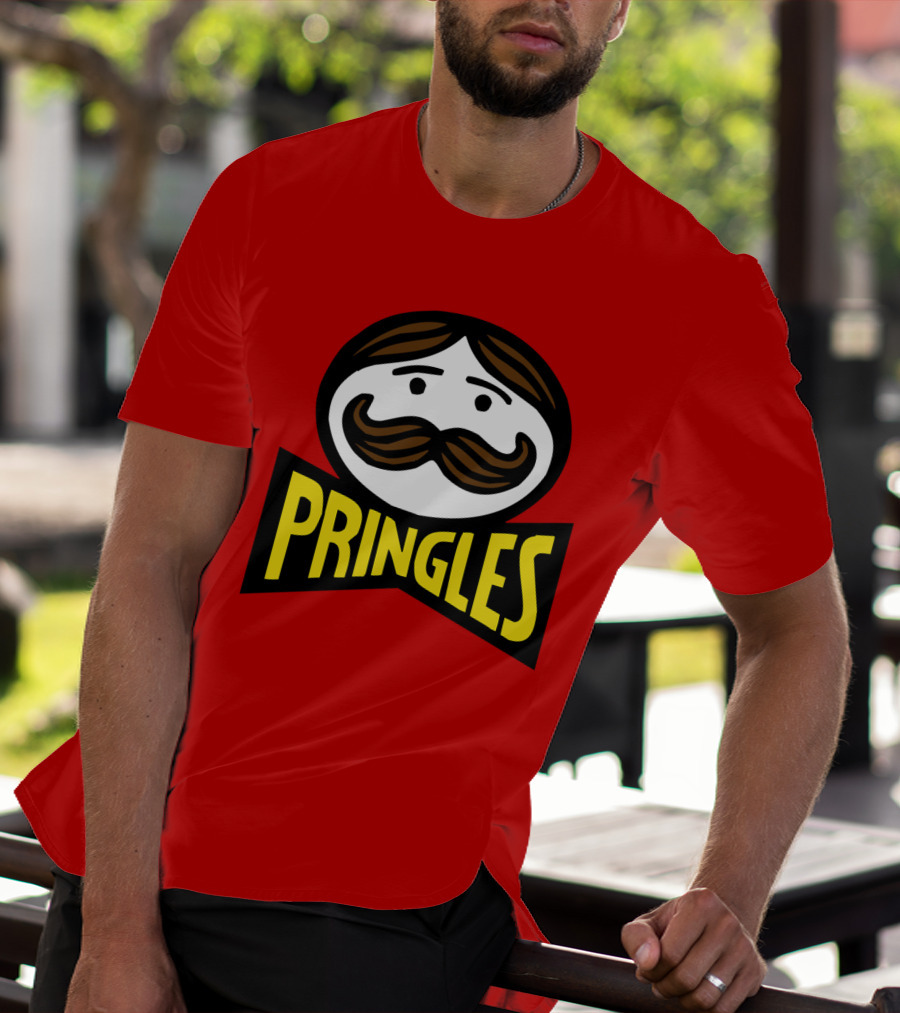 Prm 36 Pringles Logo Mustache And Bowtie T-Shirt