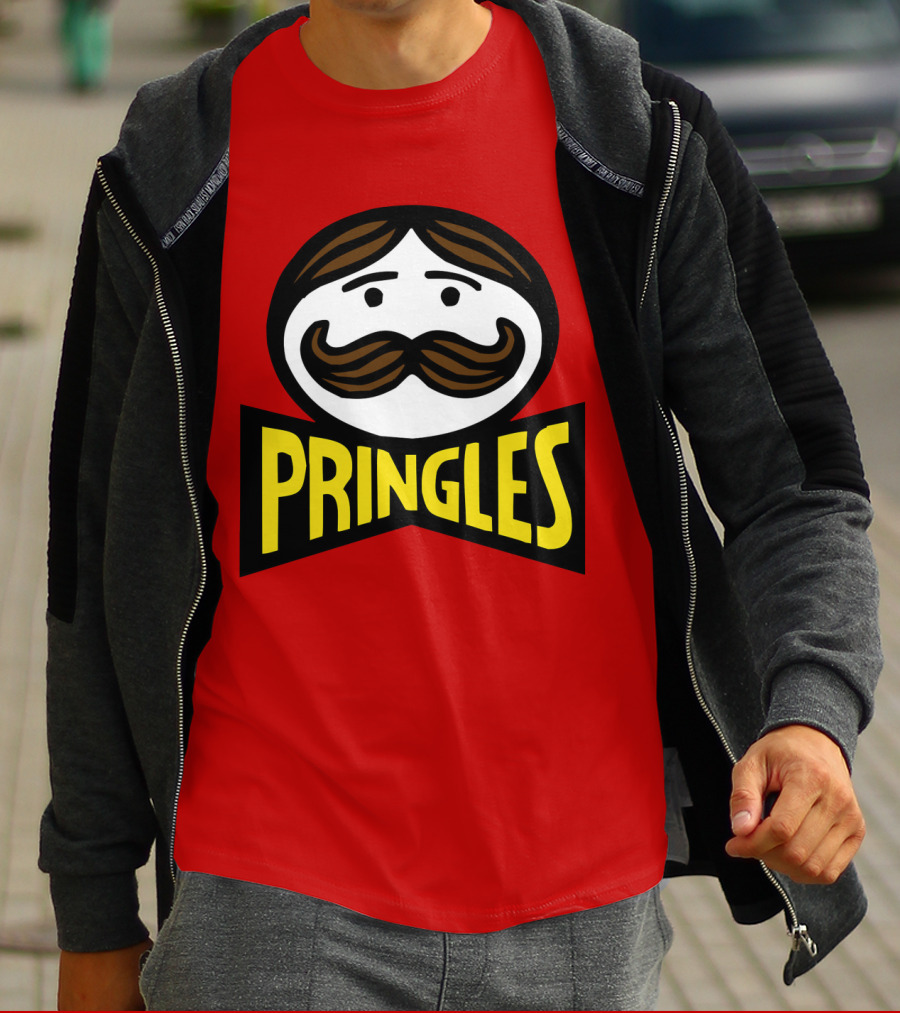 Prm 36 Pringles Logo Mustache And Bowtie T-Shirt