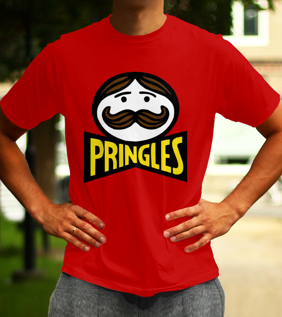 Prm 36 Pringles Logo Mustache And Bowtie T-Shirt