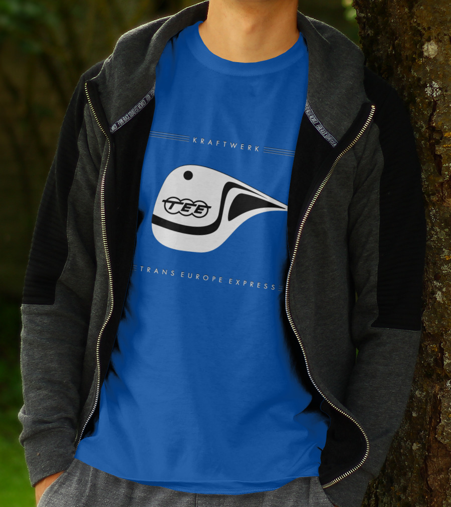 Kraftwerk Trans Europe Express Tee Bird Logo Blue T-Shirt