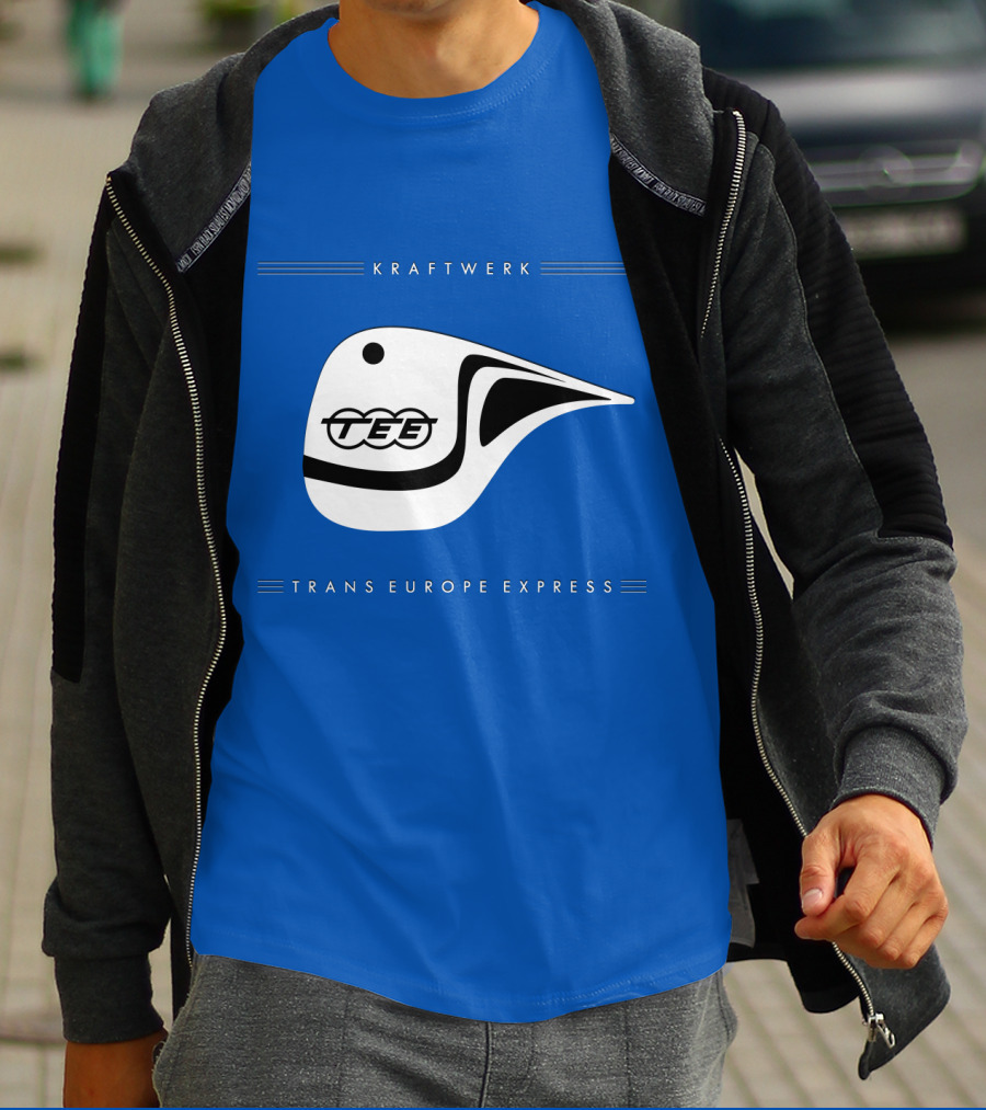Kraftwerk Trans Europe Express Tee Bird Logo Blue T-Shirt