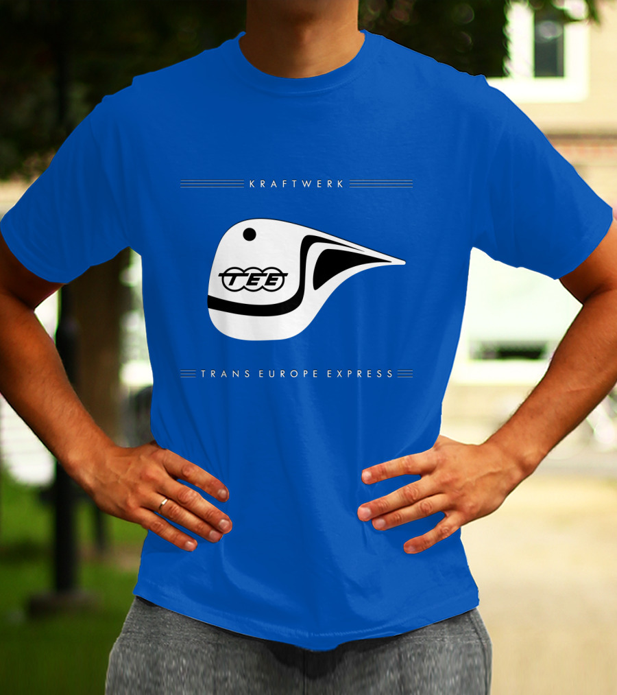 Kraftwerk Trans Europe Express Tee Bird Logo Blue T-Shirt