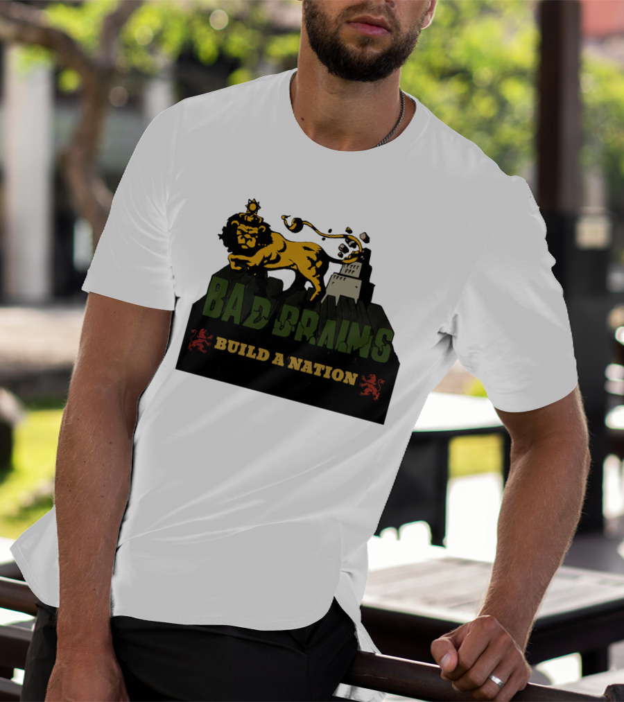 Bad Brains Build A Nation Lion Reggae Punk T-Shirt