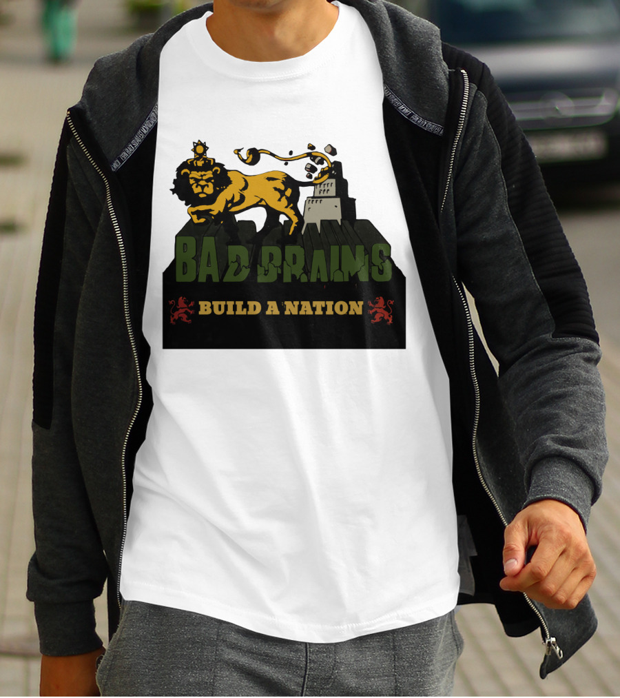 Bad Brains Build A Nation Lion Reggae Punk T-Shirt