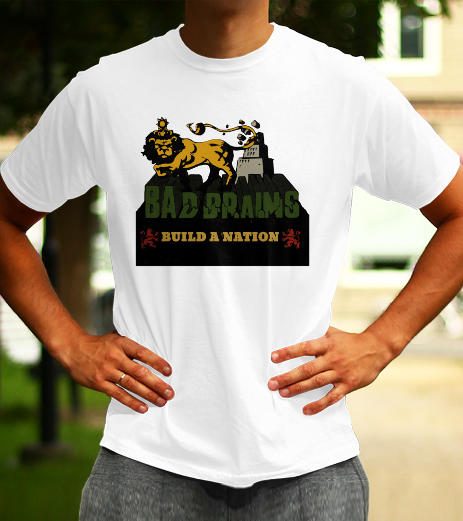 Bad Brains Build A Nation Lion Reggae Punk T-Shirt