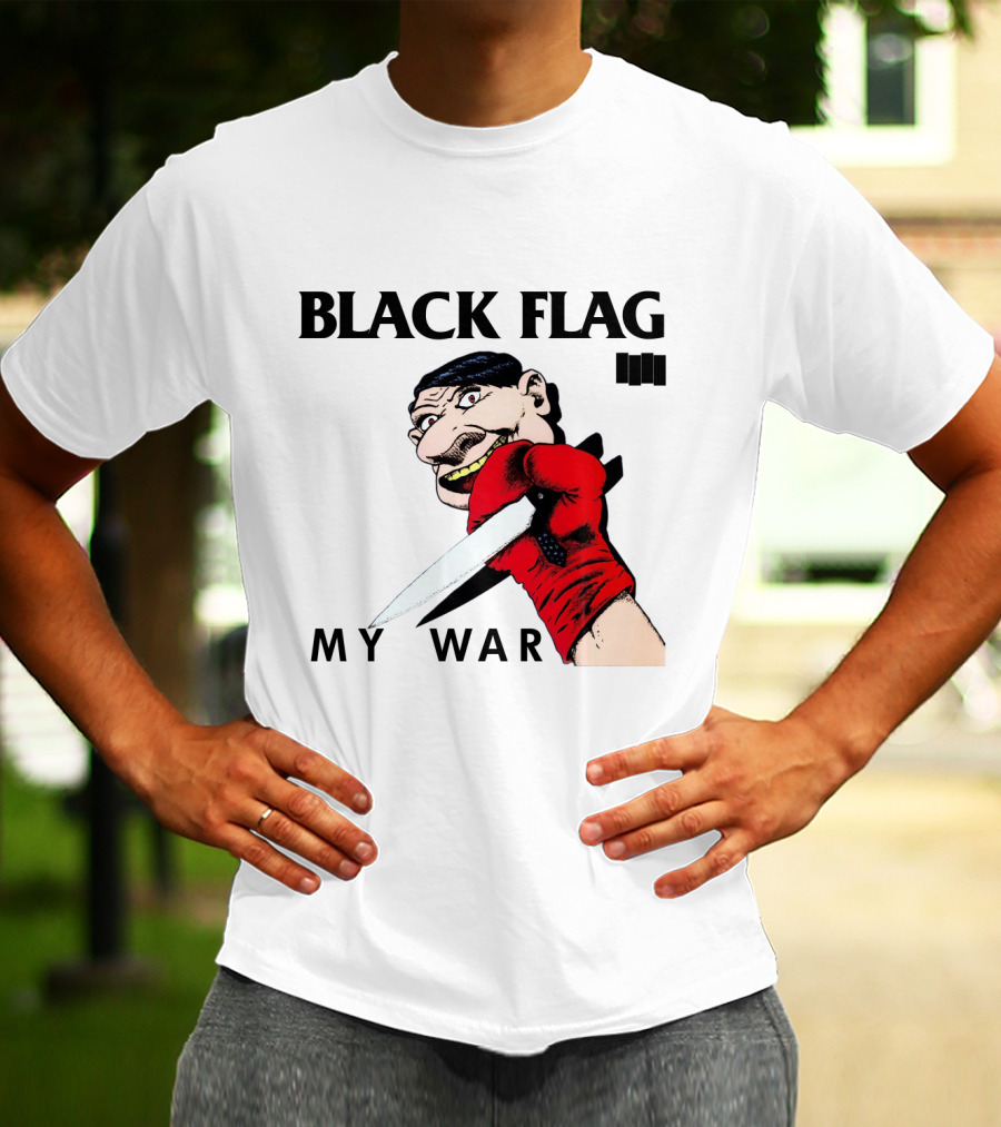 Black Flag My War Knife T-Shirt