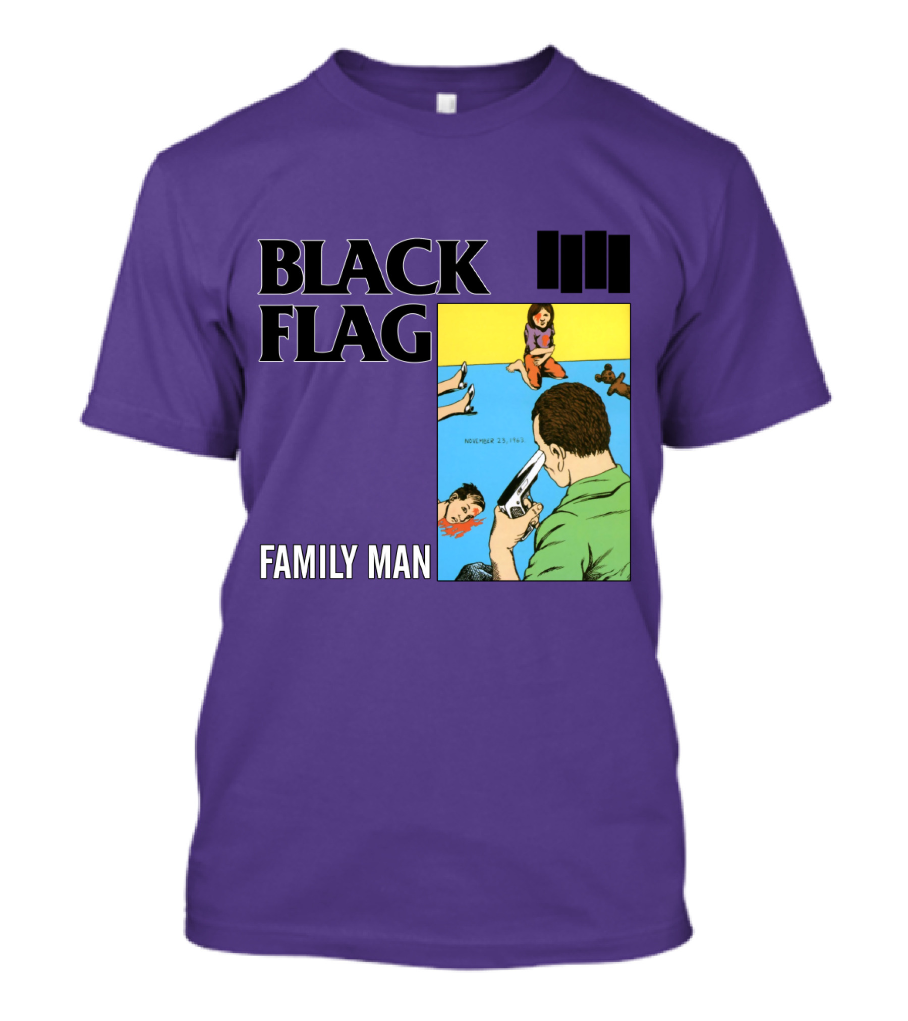 Black Flag Family Man - Nervous 23-1983 T-Shirt