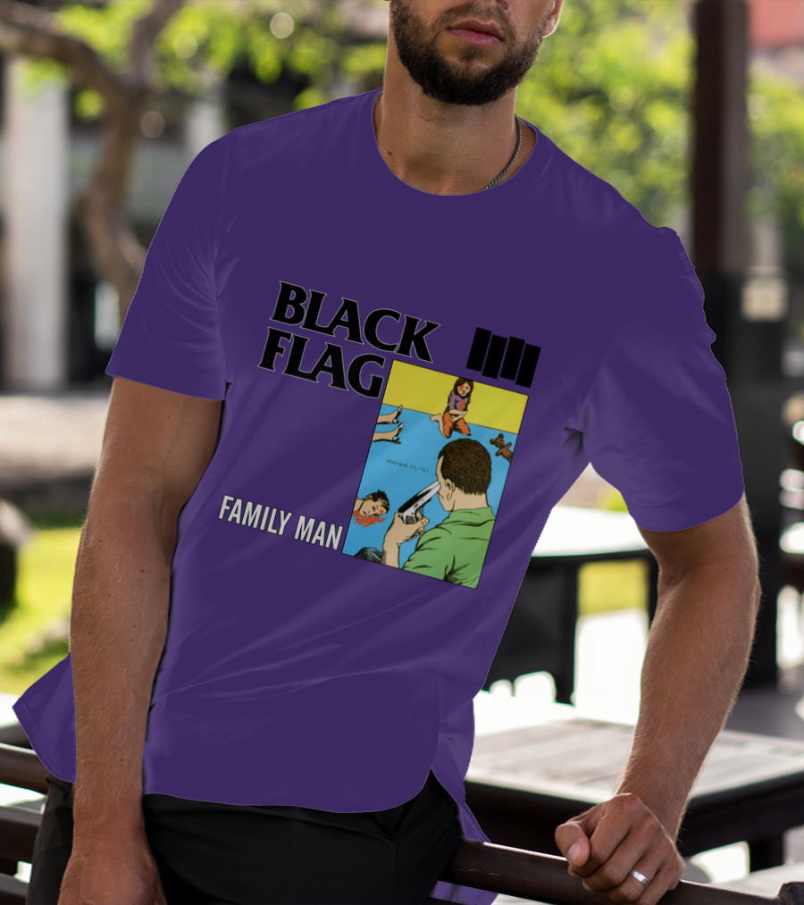 Black Flag Family Man - Nervous 23-1983 T-Shirt