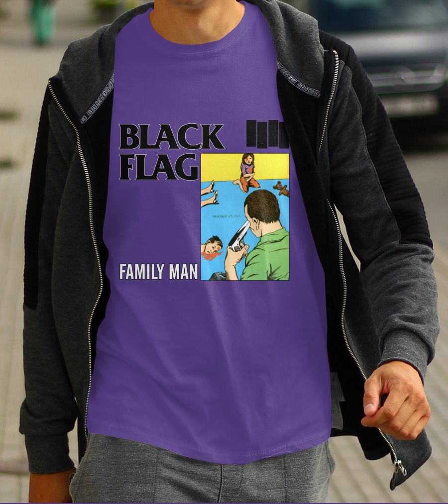 Black Flag Family Man - Nervous 23-1983 T-Shirt