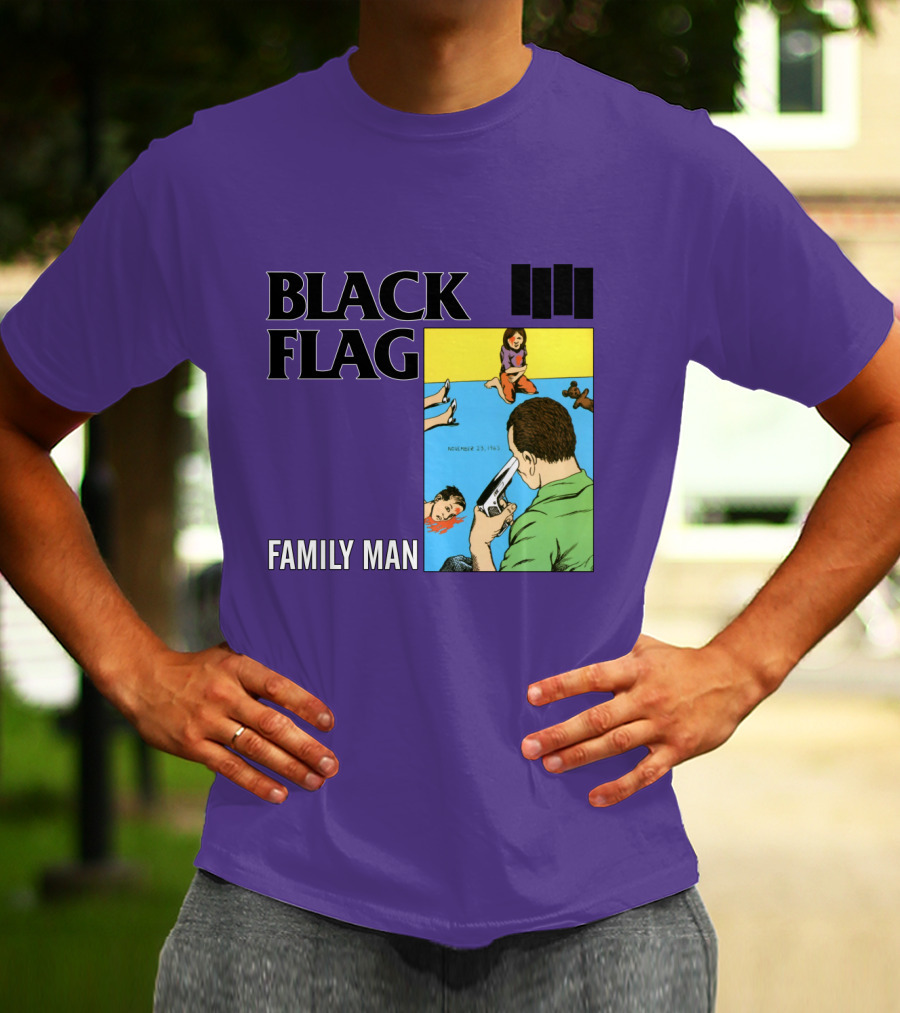 Black Flag Family Man - Nervous 23-1983 T-Shirt