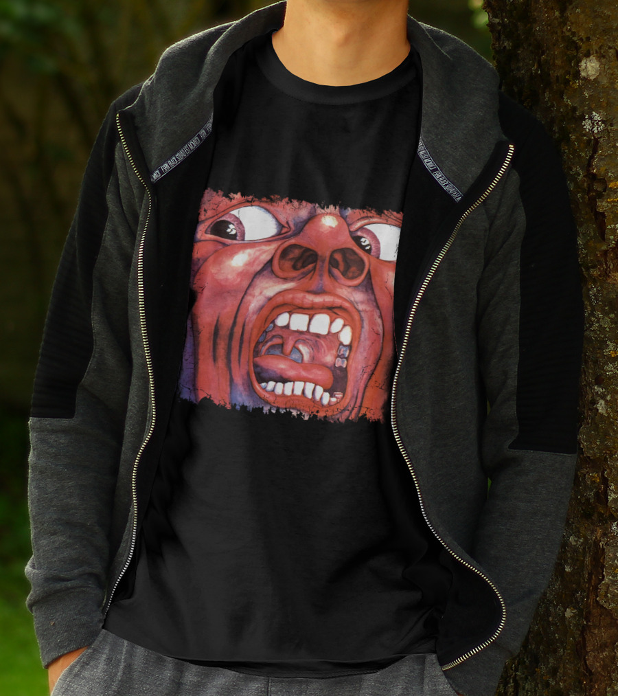 KC 03 In The Court Of The Crimson King Album Art Distorted Red Face T-Shirt