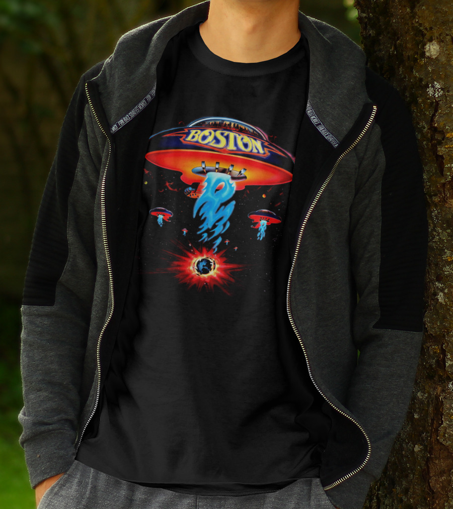 Boston Spaceship Imagery Bt 08 Earth Explosion T-Shirt