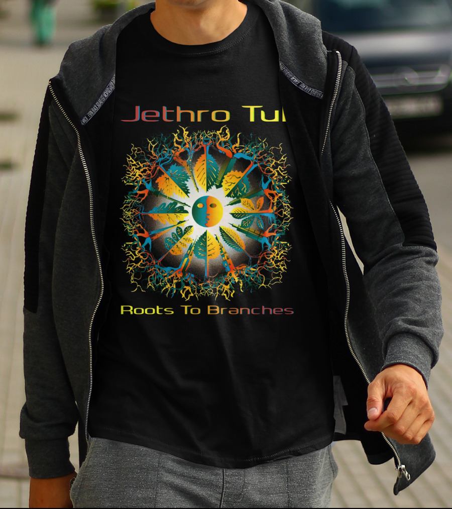 Jethro Tull Roots To Branches Psychedelic Tree Symbolism Vibrant Nature T-Shirt