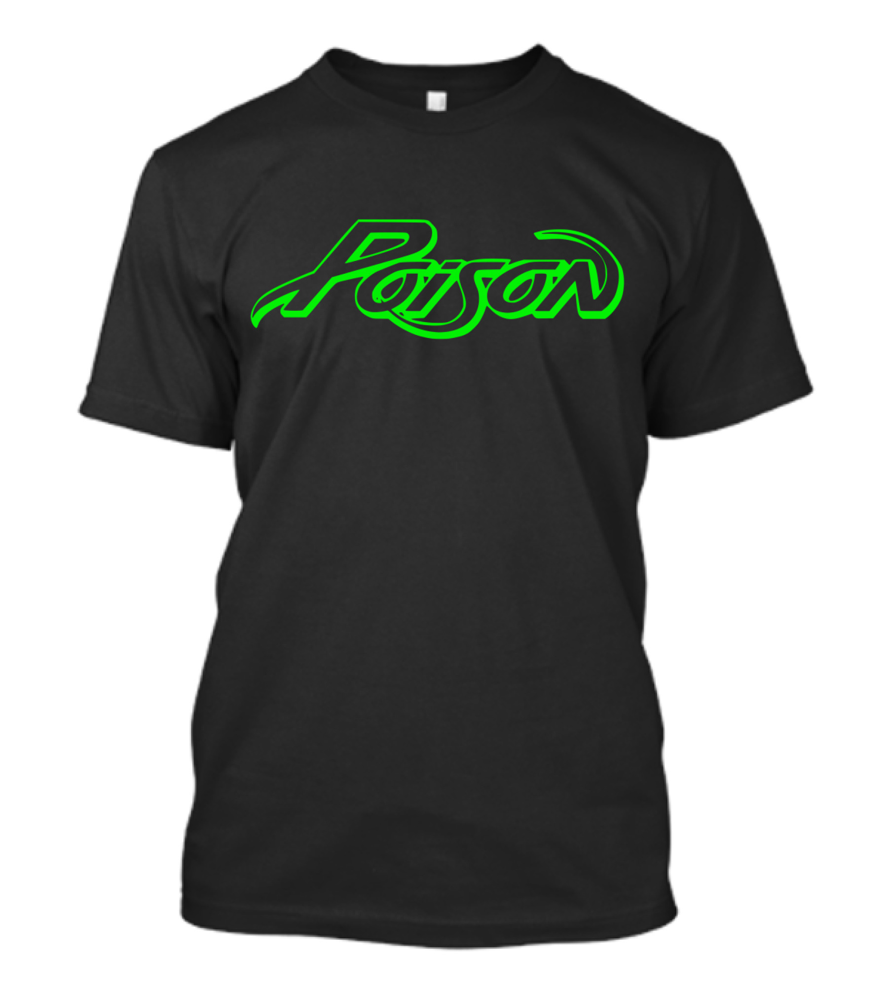 Poison Band Logo Neon Green T-Shirt