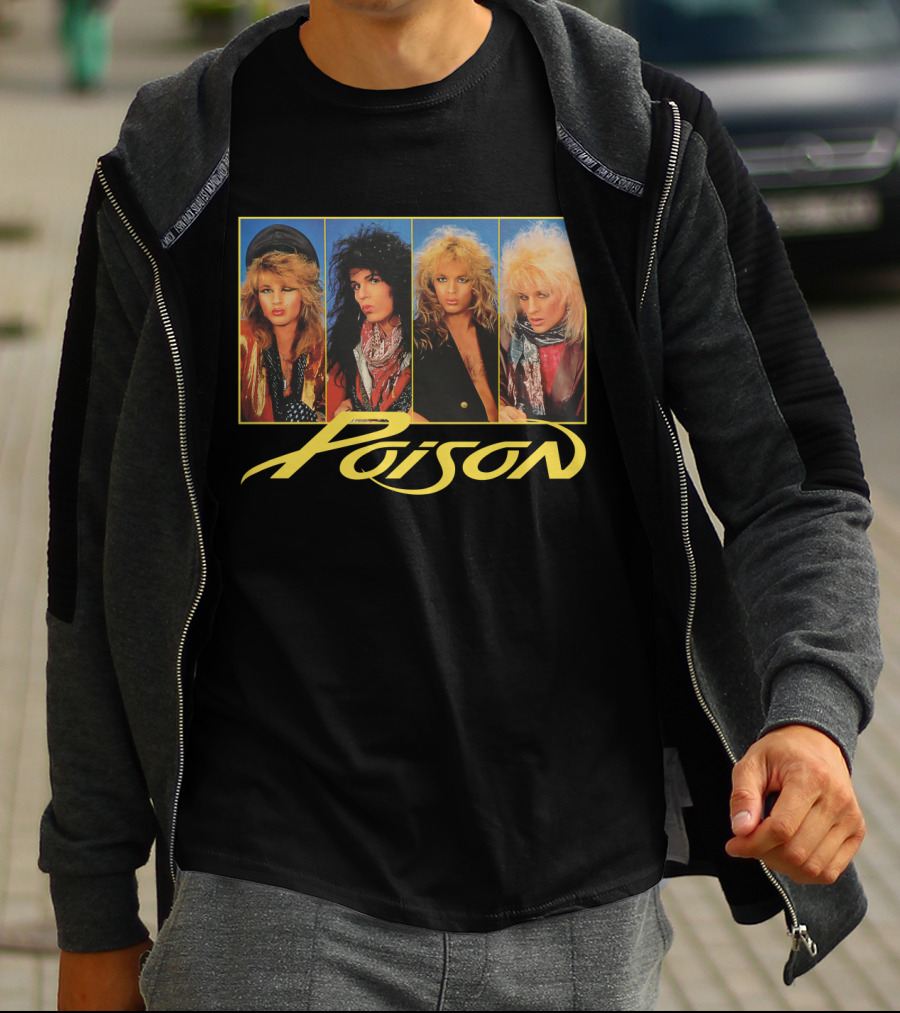 Poison Band Members 80S Glam Metal T-Shirt