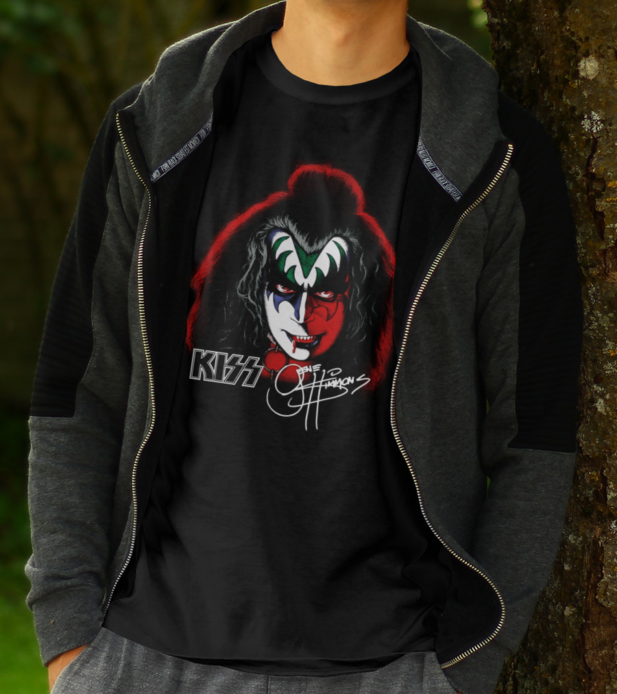 Kiss Gene Simmons Face Paint Signature Art T-Shirt