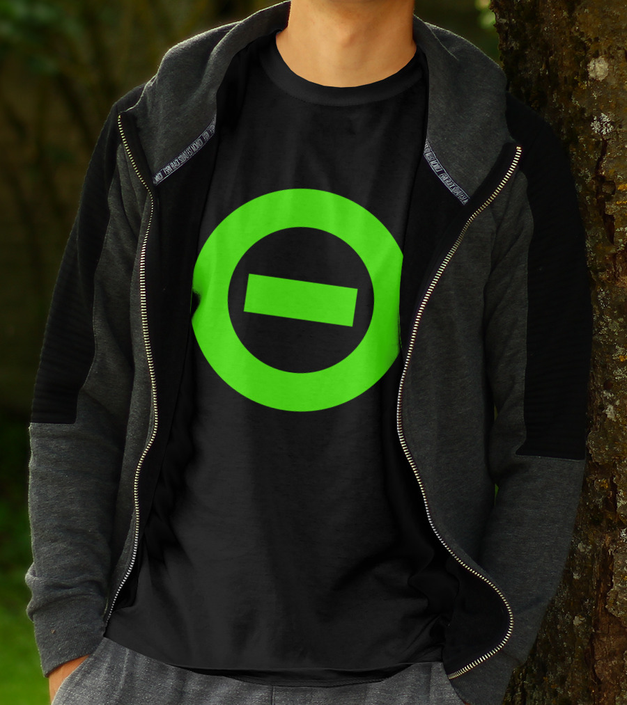 Ton 3 Green Negative Logo On Black T-Shirt