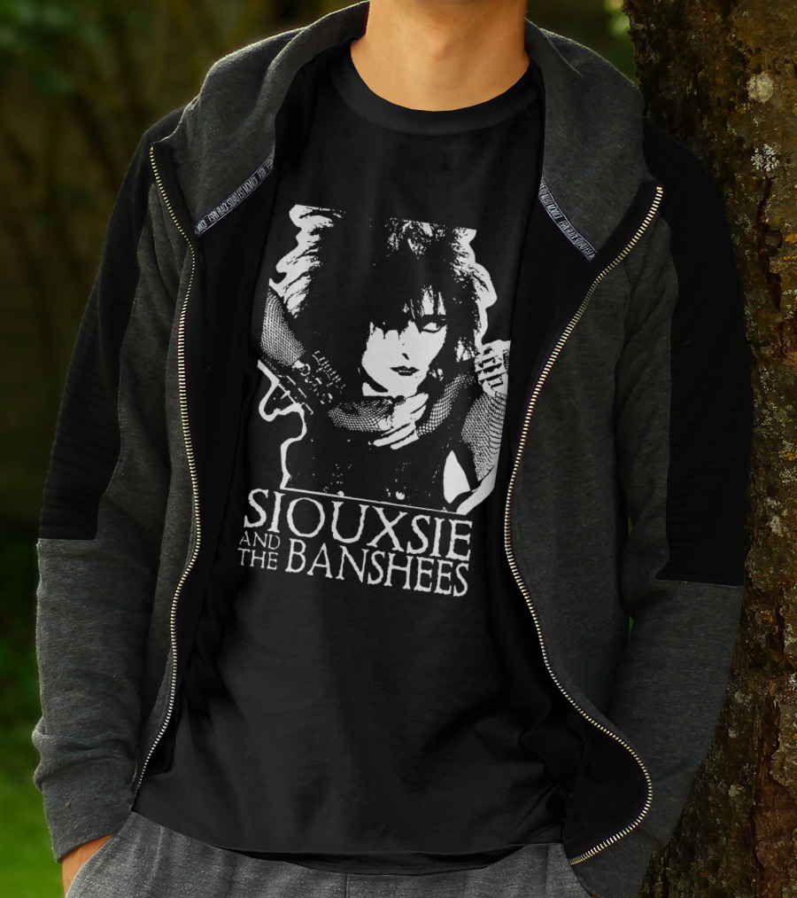 Siouxsie And The Banshees Black And White T-Shirt