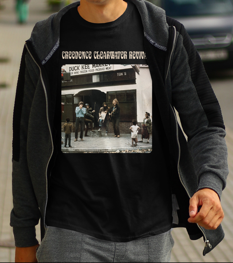 Creedence Clearwater Revival Street Performance Scene At Duck Kee Market T-Shirt