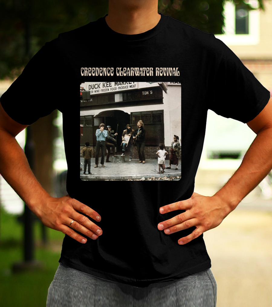 Creedence Clearwater Revival Street Performance Scene At Duck Kee Market T-Shirt