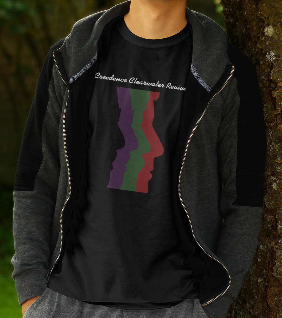 Creedence Clearwater Revival Colorful Profiles Silhouette T-Shirt