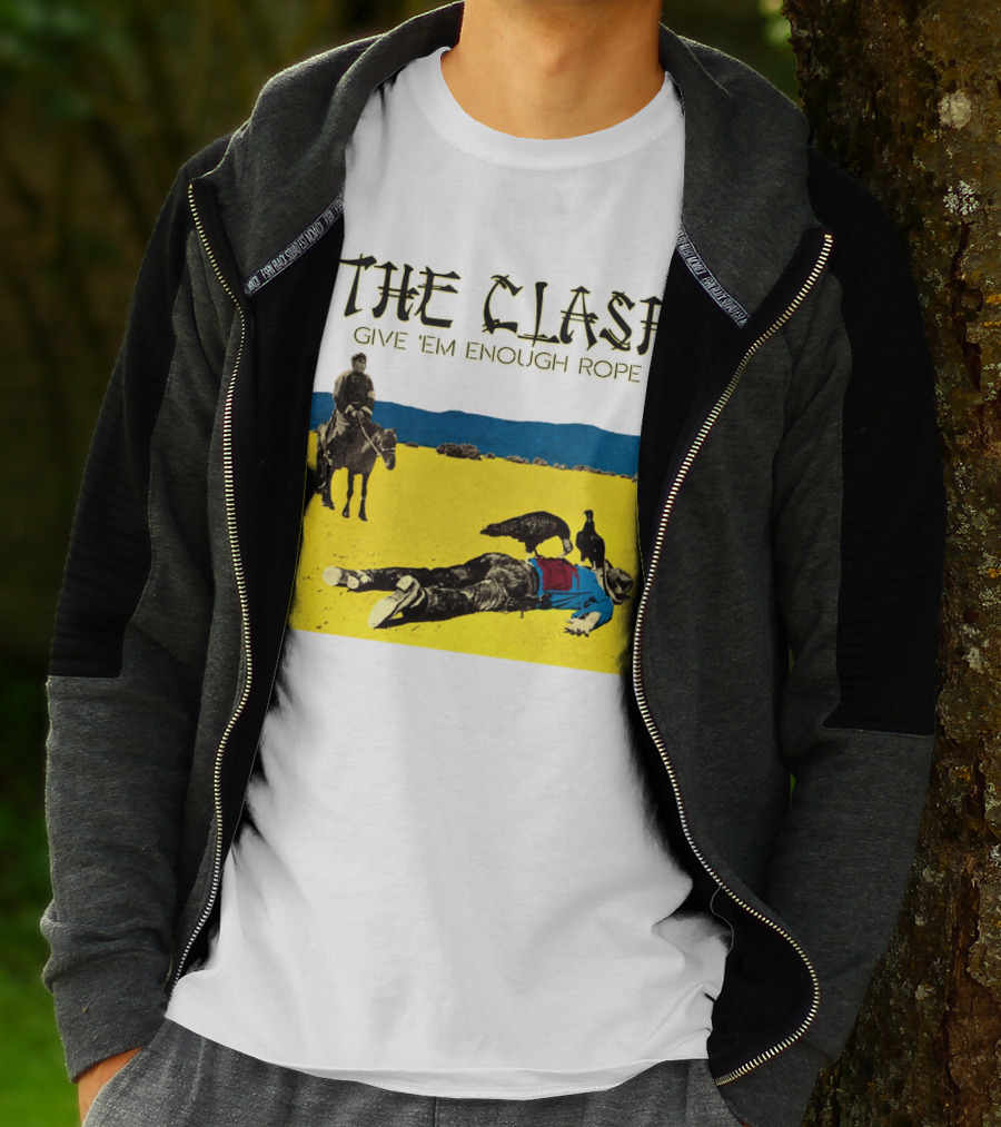 The Clash Give 'Em Enough Rope Album Cover Art With Desert Scene T-Shirt