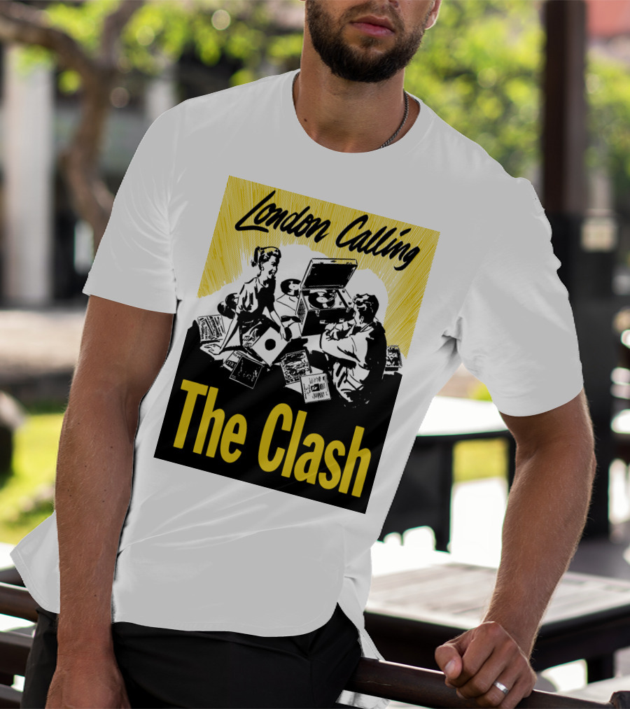 London Calling The Clash Record Player Scene T-Shirt