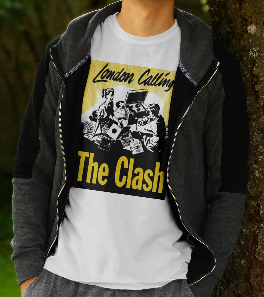 London Calling The Clash Record Player Scene T-Shirt