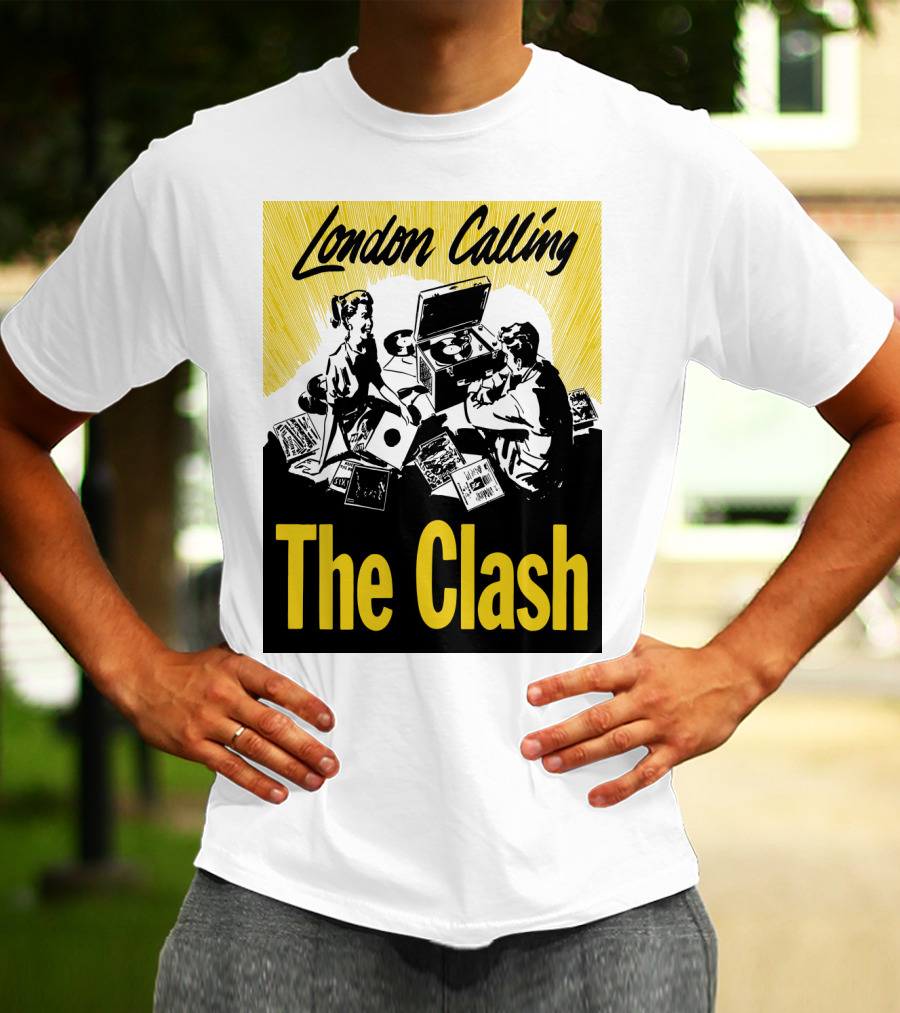 London Calling The Clash Record Player Scene T-Shirt