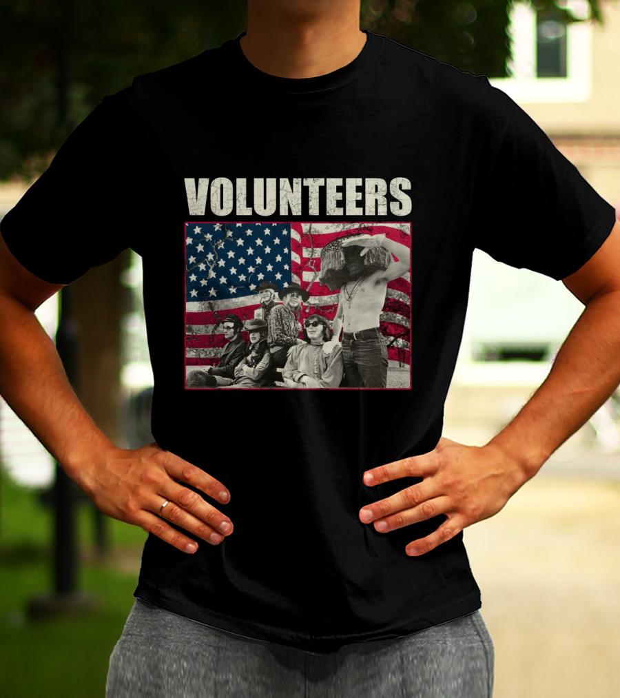 Volunteers Jefferson Airplane American Flag Band Photo T-Shirt