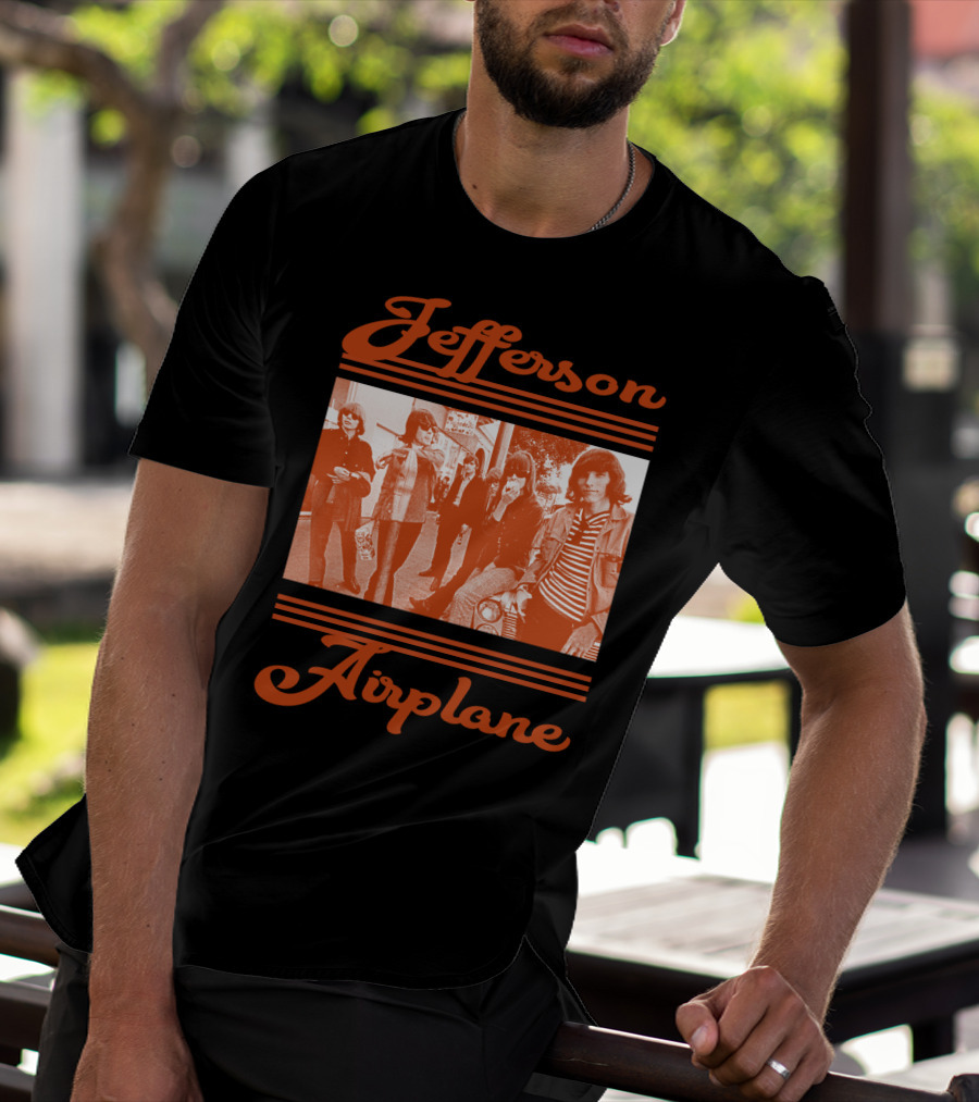 Jefferson Airplane Retro Band Photo T-Shirt