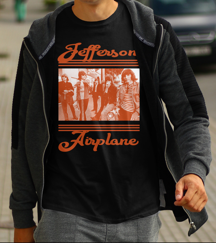 Jefferson Airplane Retro Band Photo T-Shirt