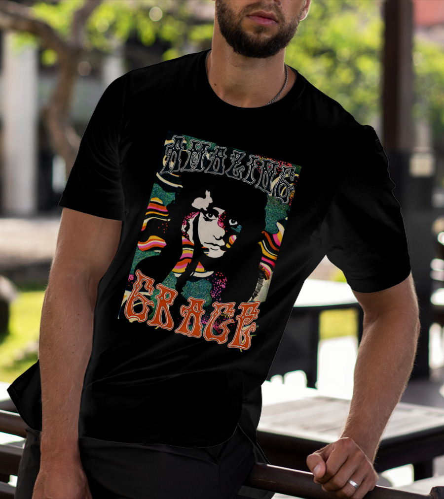 Amazing Grace Psychedelic Portrait 1960S Style T-Shirt