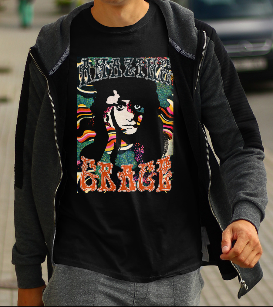 Amazing Grace Psychedelic Portrait 1960S Style T-Shirt