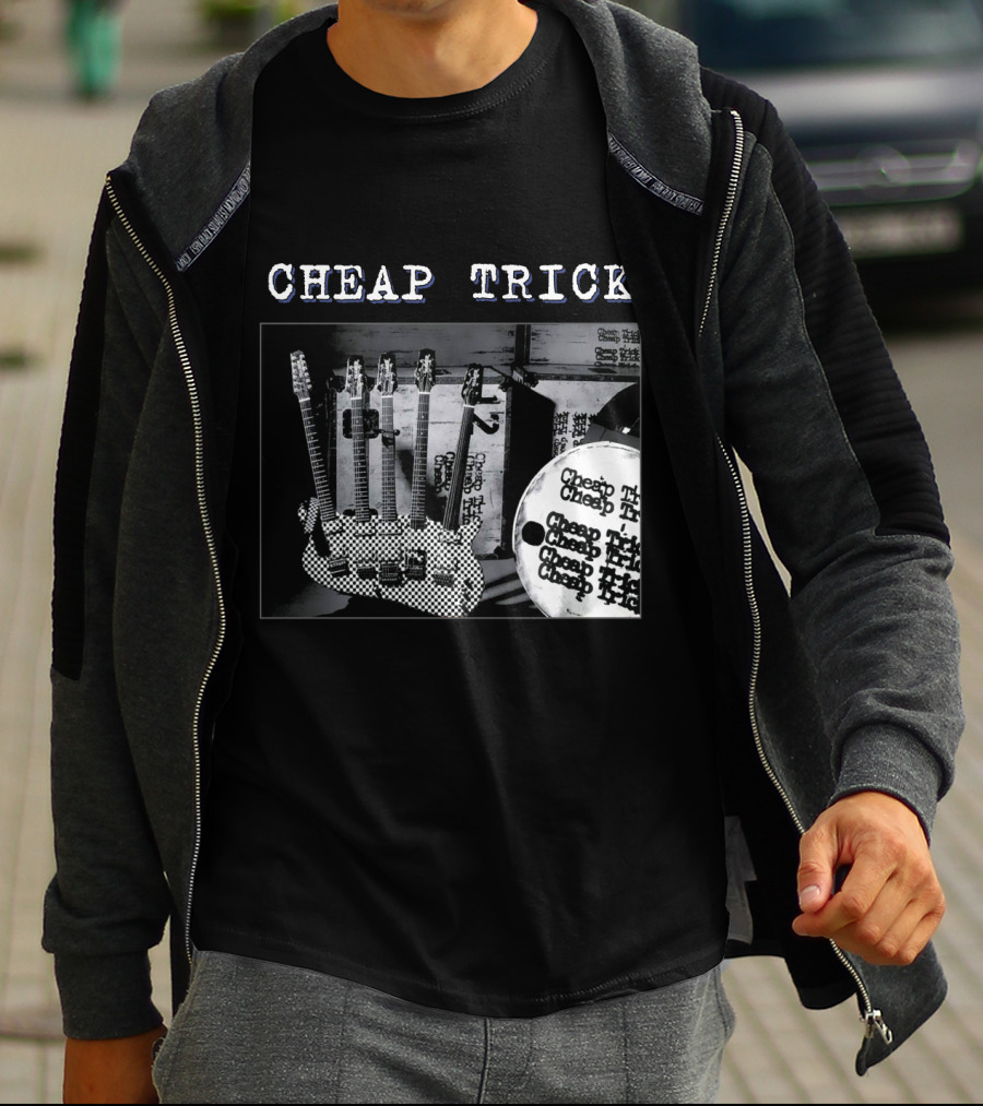 Cheap Trick Guitar And Drum Set T-Shirt